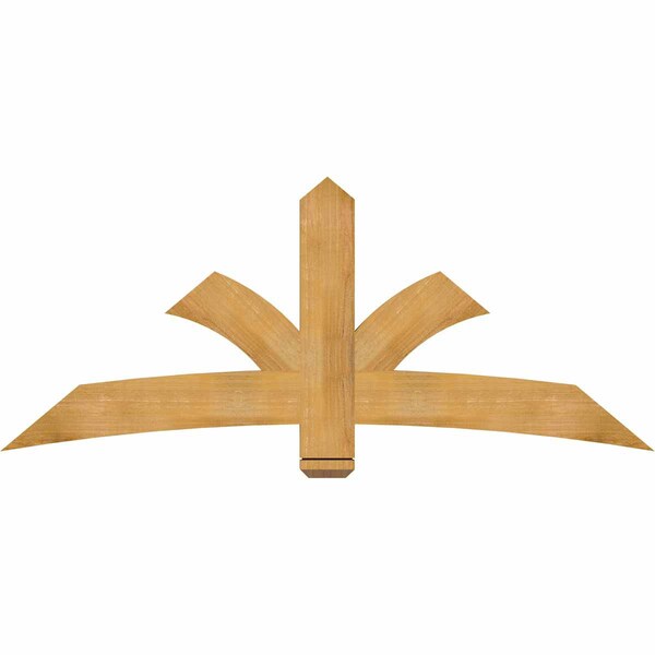 Ekena Millwork Davenport Rough Sawn Timber Gable Bracket, Western Red Cedar, 72"W x 30"H x 2"D x 6"F, 10/12 Pitch GBW072X30X0206DAV00RWR - main